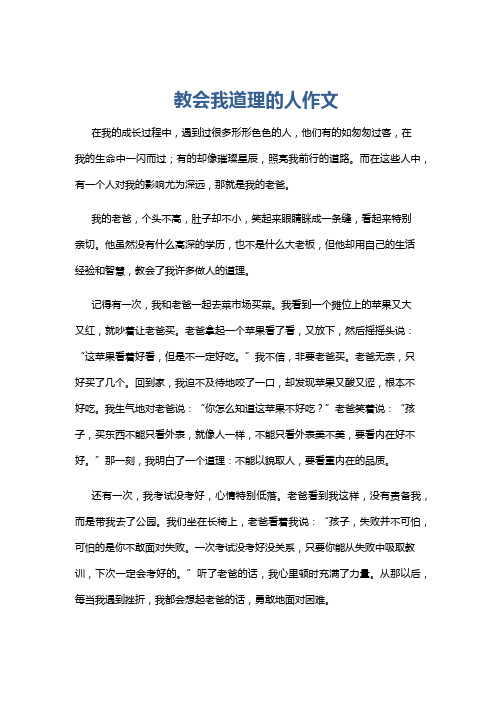 教会我道理的人作文