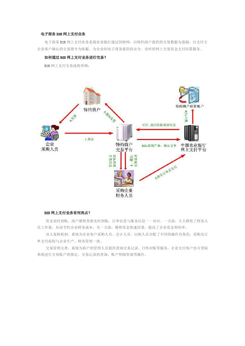 电子商务B2B网上支付业务