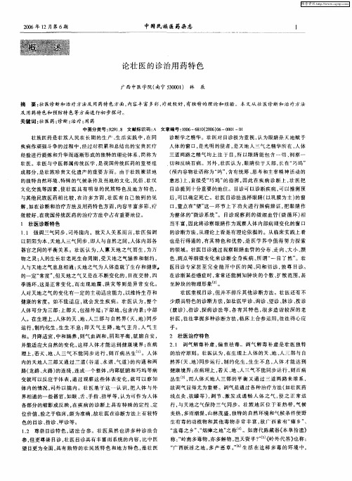 论壮医的诊治用药特色