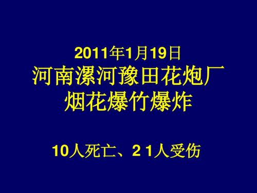 20110119河南漯河豫田花炮厂烟花爆竹爆炸10人