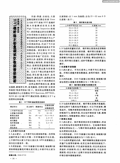 HVI棉纤维大容量测试仪检测指标解析