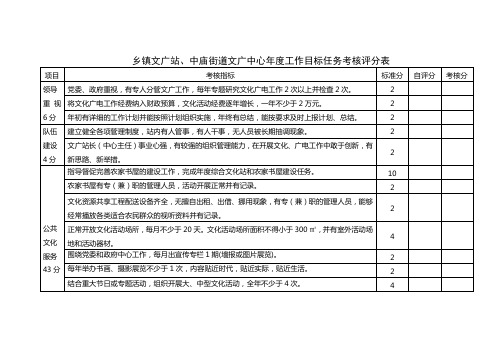 广播站文化站考评细则