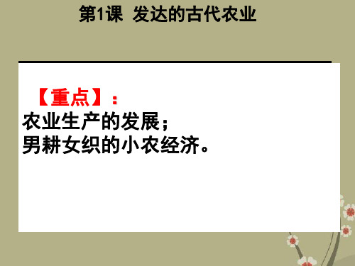 发达的古代农业40 人教课标版优质公开课件