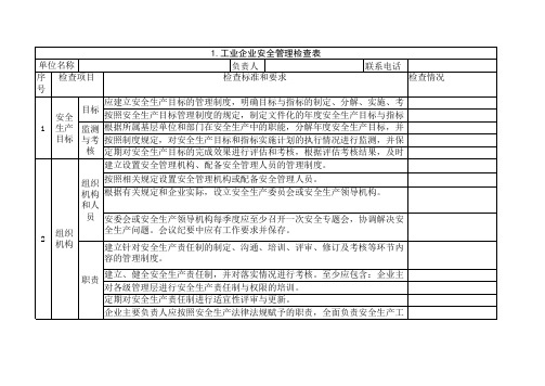 生产企业安全检查指南