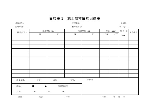 施工自检表