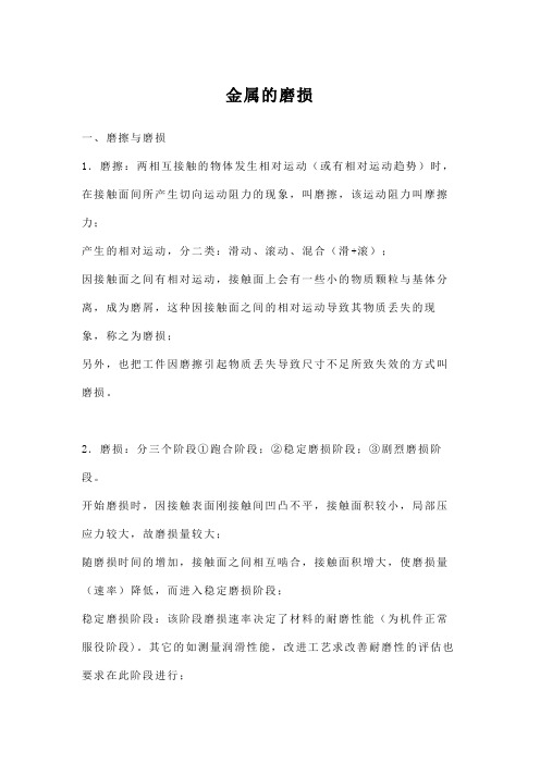金属的磨损