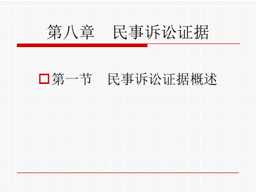 《民事诉讼证据》PPT课件