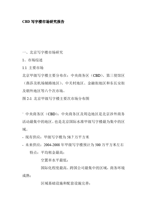 CBD写字楼市场研究报告