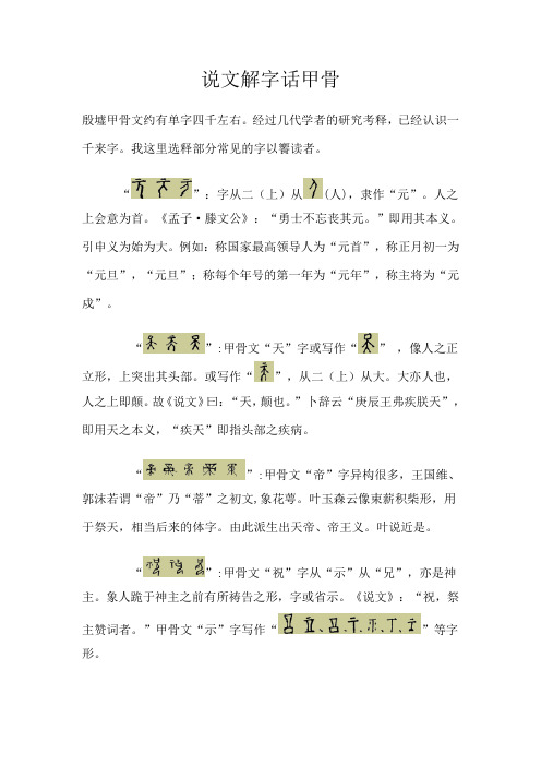 说文解字话甲骨分析