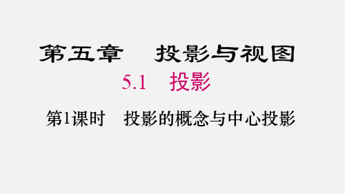 北师大版九年级数学上册第五章  投影与视图  投影的概念与中心投影