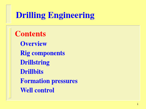 DrillingEngineering(钻井工程英文)精品PPT课件