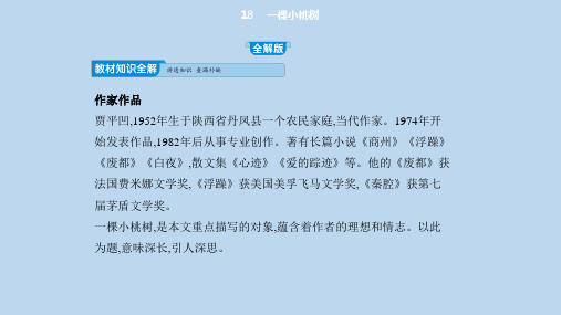 七年级语文下册第五单元18一颗小桃树习题课件新人教版
