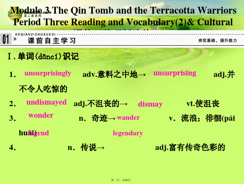 高中英语 Module 3 The Qin Tomb and the Terracotta Warr