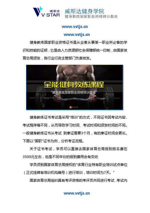 健身教练资格证培训机构