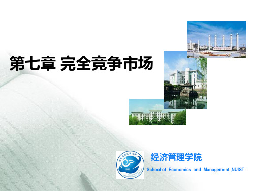 微观经济学第七章-完全竞争理论