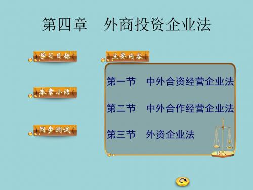 经济法(最新版)精品课件第四章 外商投资企业法