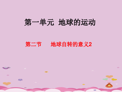 鲁教版高一地理必修一1.2《地球的自转的地理意义》 课件(共22张PPT)优质课件