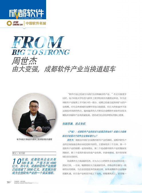 周世杰 由大变强,成都软件产业当换道超车