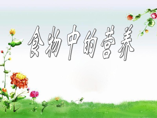 四年级科学上册_食物中的营养课件_教科版