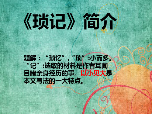 琐记PPT课件
