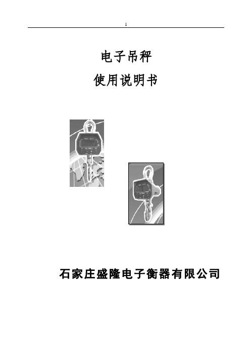 电子吊秤说明书(万泰焦)