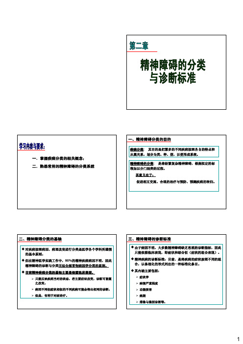 精神病学课件：02-精神障碍的分类与诊断标准