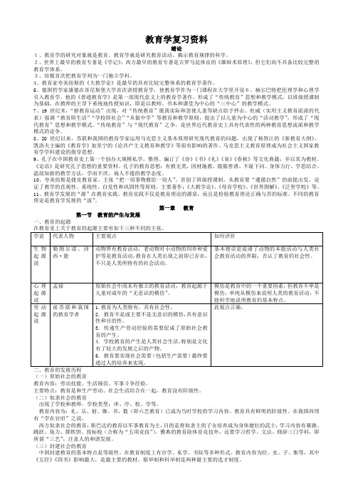 教育学复习资料