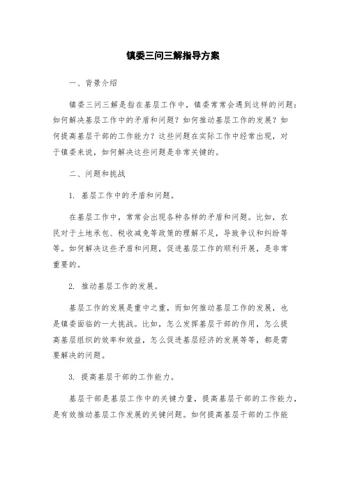 镇委三问三解指导方案