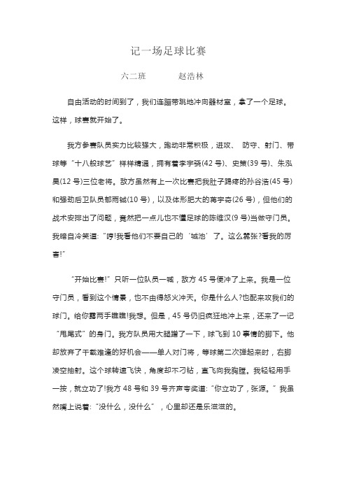 小学足球文化征文20篇