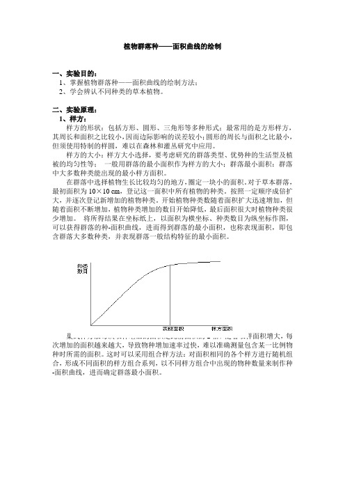1、植物群落种——面积曲线的绘制电子版