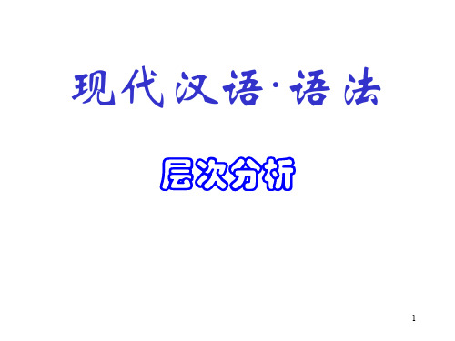 现代汉语·语法·3(层次分析)ppt课件