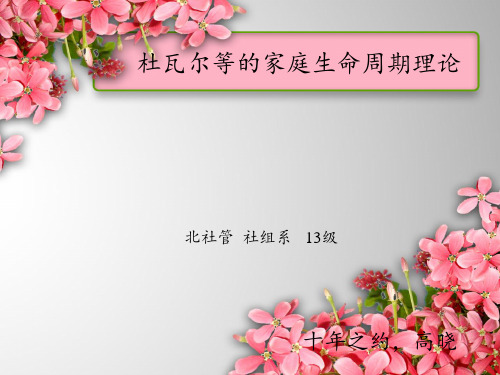 杜瓦尔等的家庭生命周期理论 ppt课件