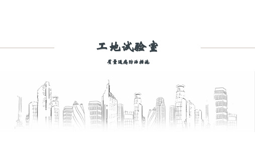 工地试验室质量通病防治措施