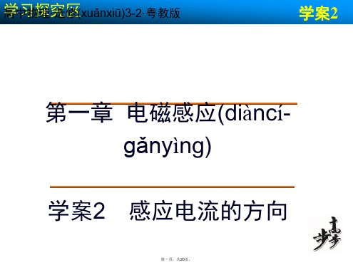 高中物理 第一章 电磁感应 感应电流的方向课件 粤教版选修32