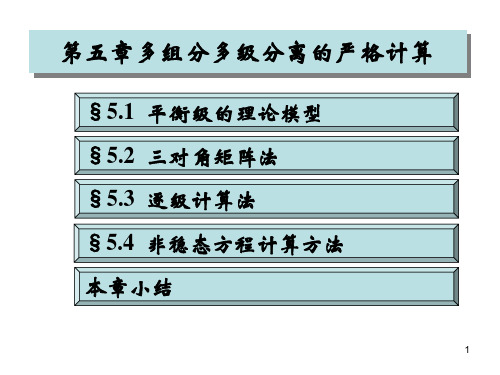 分离工程 第5章 多组分多级分离的严格计算