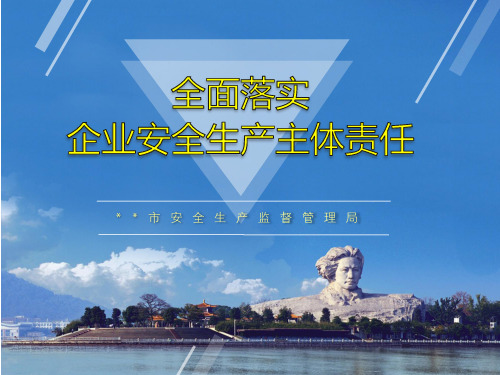 全面落实企业安全生产主体责任课件
