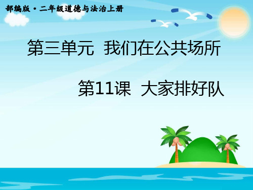部编版道德与法治二年级上册大家排好队ppt课件