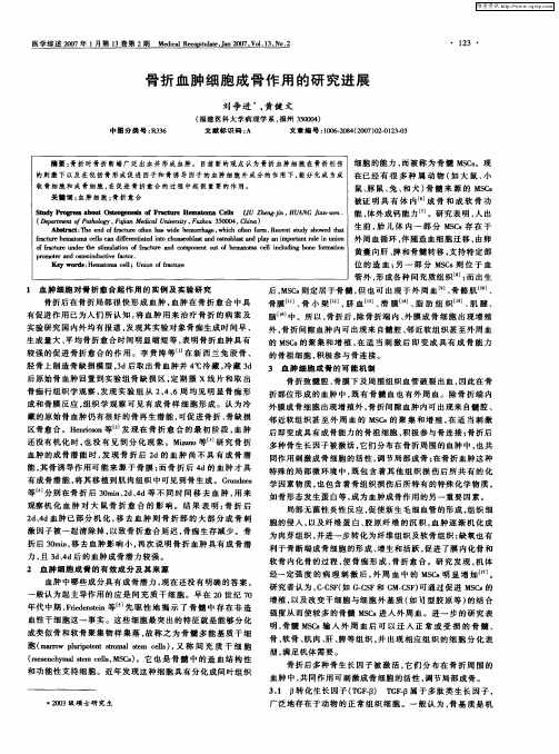 骨折血肿细胞成骨作用的研究进展