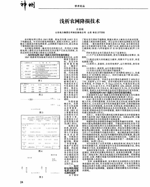 浅析农网降损技术