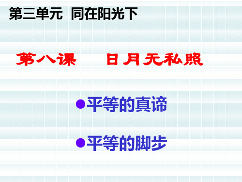 九年级政治日月无私照