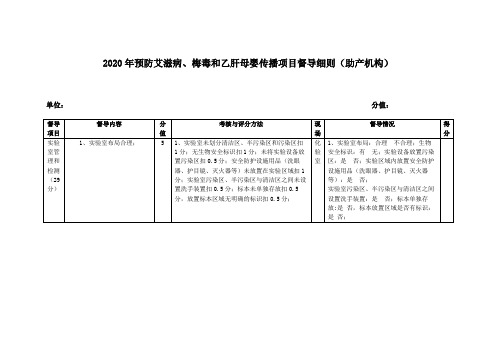 (附件三助产机构)化验室艾梅乙评估细则