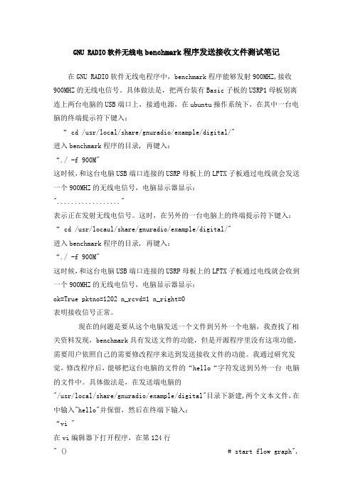 gunradio软件无线电发送接收字符程序