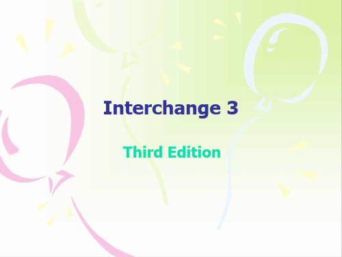 剑桥国际英语教程3 (3rd ed) Unit 2