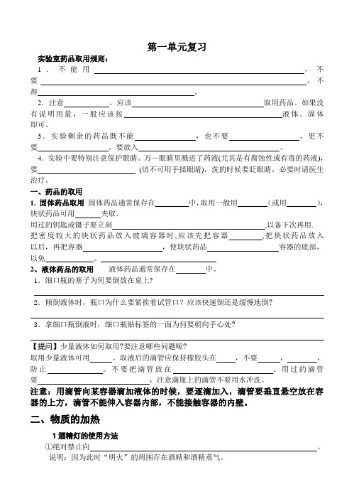 八年级化学《步入化学殿堂》