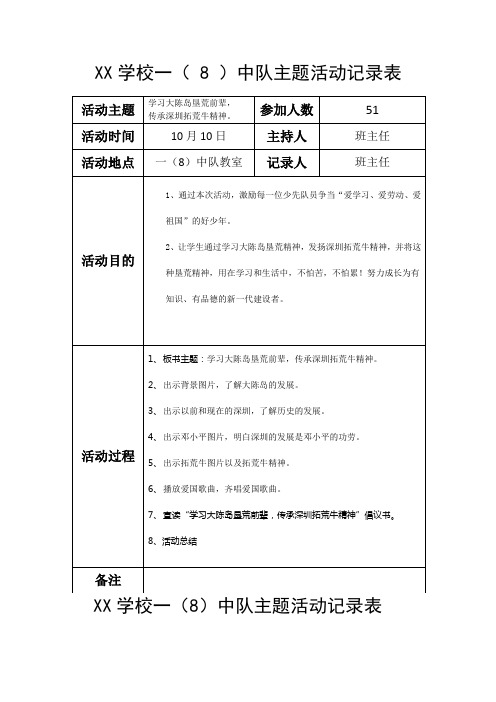 红领巾相约中国梦班会主题方案