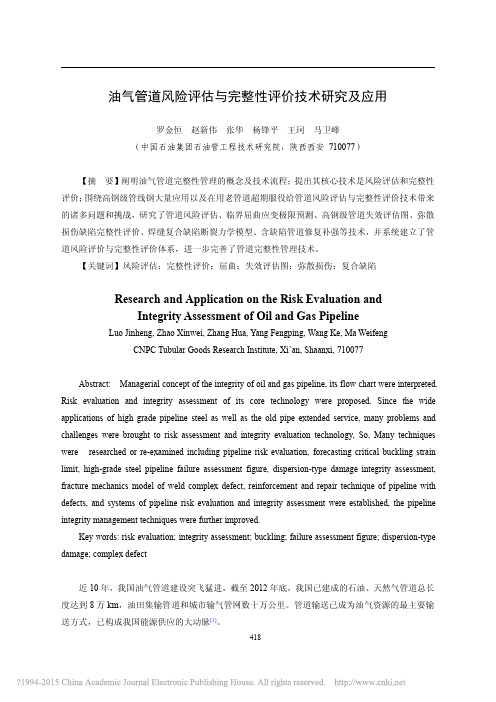 油气管道风险评估与完整性评价技术研究及应用_罗金恒