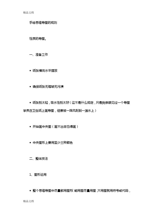 手绘思维导图的规则复习过程
