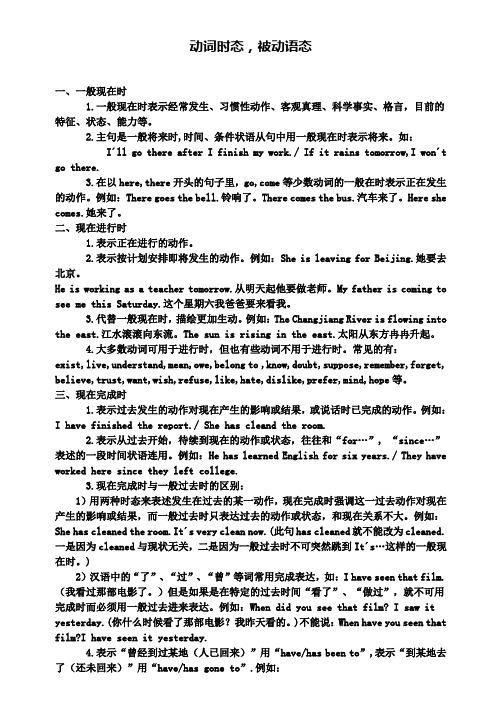最新江西重点名校初中英语语法复习动词时态,被动语态