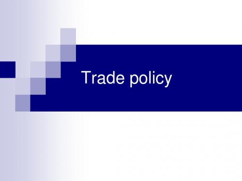 第8章Trade policy