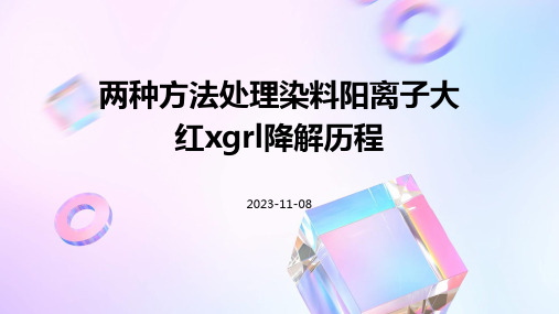 两种方法处理染料阳离子大红XGRL降解历程的
